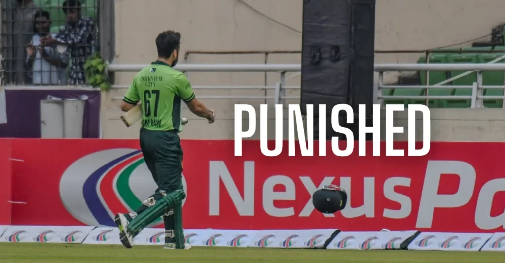 ICC punish Salman Agha for his furious reaction after the controversial run-out in BAN vs PAK 2nd ODI