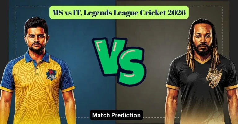 MS vs IT, Legends League Cricket 2026 Match Prediction: Who will win today’s game between Mumbai Spartans and India Tigers?