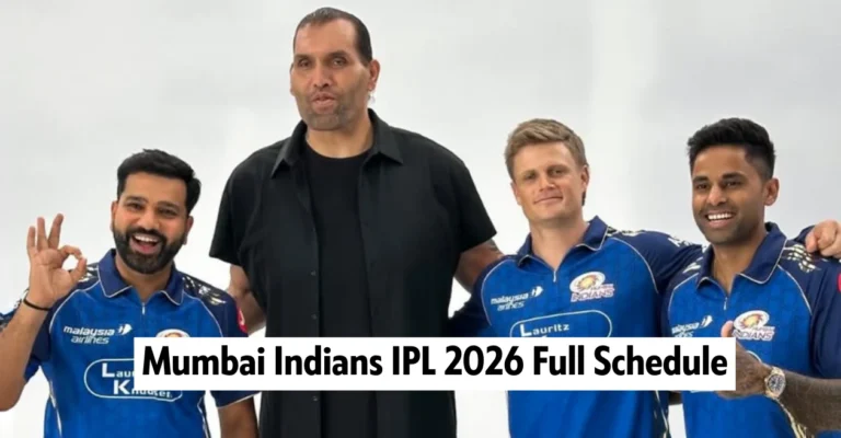 Mumbai Indians IPL 2026 Full Schedule: Date, Time & Venues of MI matches