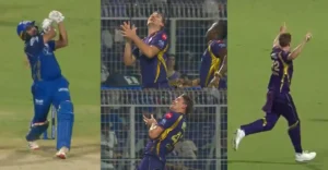WATCH: Cameron Green grabs a splendid running catch to dismiss Rohit Sharma in KKR vs MI IPL 2026 clash