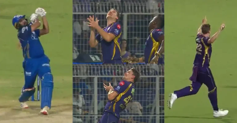 WATCH: Cameron Green grabs a splendid running catch to dismiss Rohit Sharma in KKR vs MI IPL 2026 clash