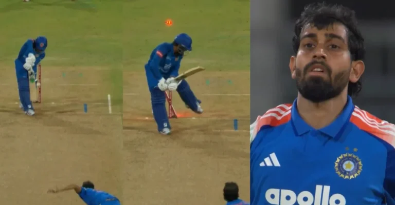 IND vs AFG [WATCH]: Prince Yadav castles Nangeyalia Kharoti to claim his maiden ODI wicket in Lucknow