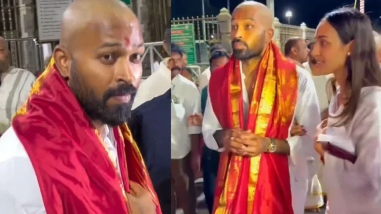 WATCH: Hardik Pandya goes completely bald during Tirumala pilgrimage with girlfriend Mahieka Sharma