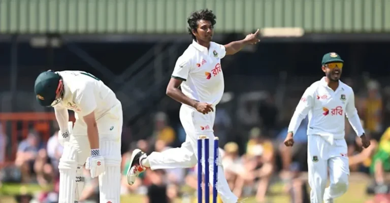 Hasan Mahmud stars as Bangladesh stun Australia with historic nine-wicket victory in 1st Test